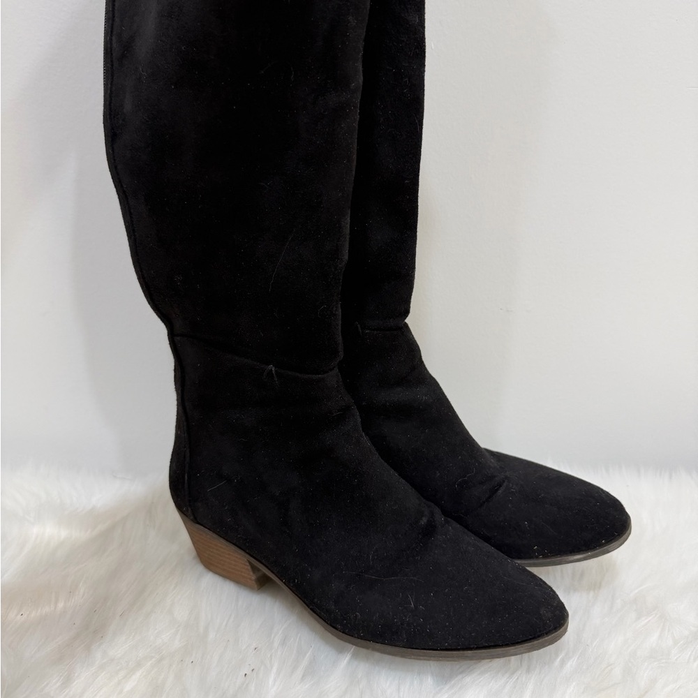 Dr. Scholls size 7 1/2 Black Suede Women's you a wide calf sit Boots